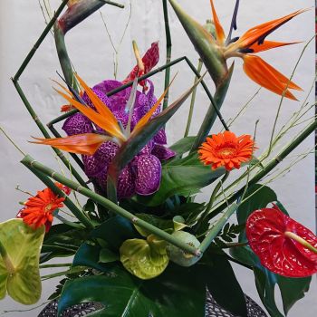 bouquet fleurs exotiques
